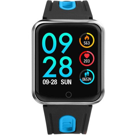 Bratara Fitness iUni P68, Display 1.3 inch IPS Color, Pedometru, Monitorizare Puls, Notificari, Negr